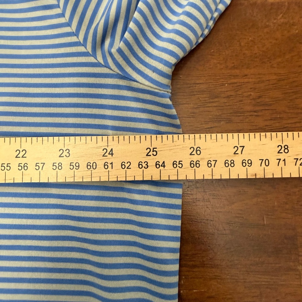 RLX Ralph Lauren Polo Shirt Mens XL Blue Striped 2018 US Open Shinnecock Hills - Picture 7 of 9